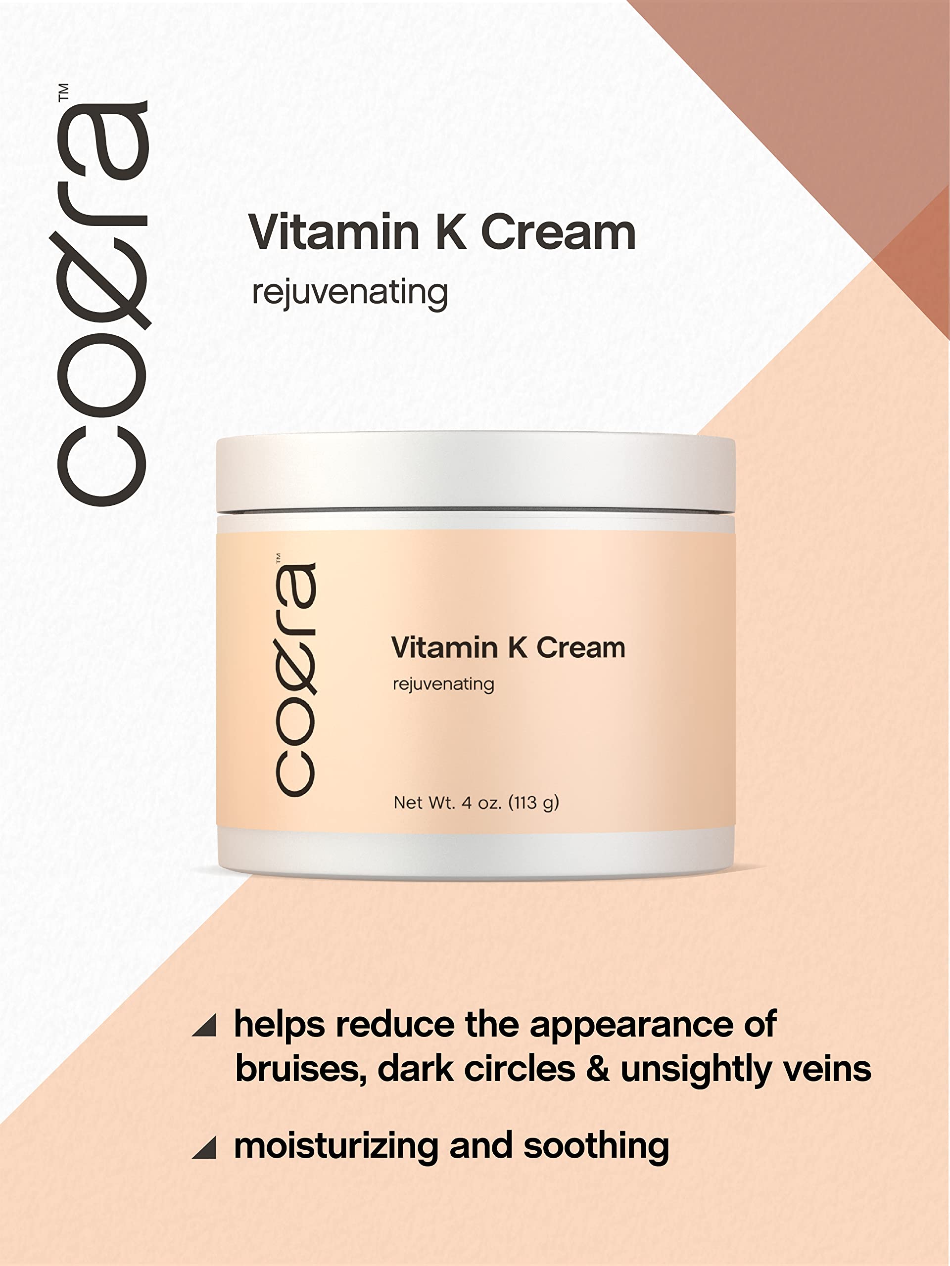 Coera Vitamin K Cream 4 oz | Premium Formula for Bruises, Spider Veins, Dark Circles, Broken Capillaries, Eyes, and Face | Paraben and SLS Free - Image 4