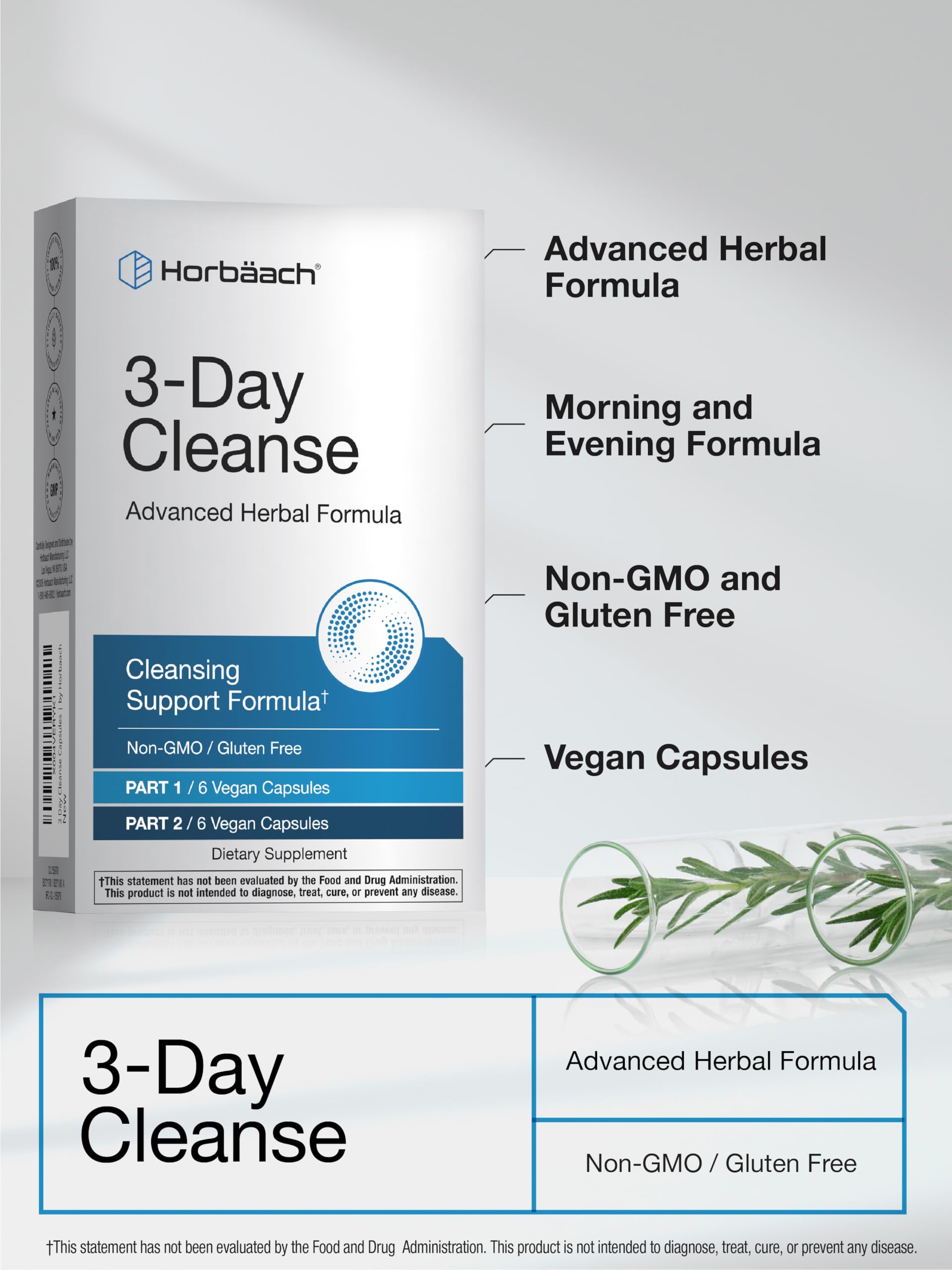 Horbäach 3 Day Cleanse | 12 Vegan Capsules | Advanced Herbal Formula | Non-GMO, Gluten Free Supplement - Image 3