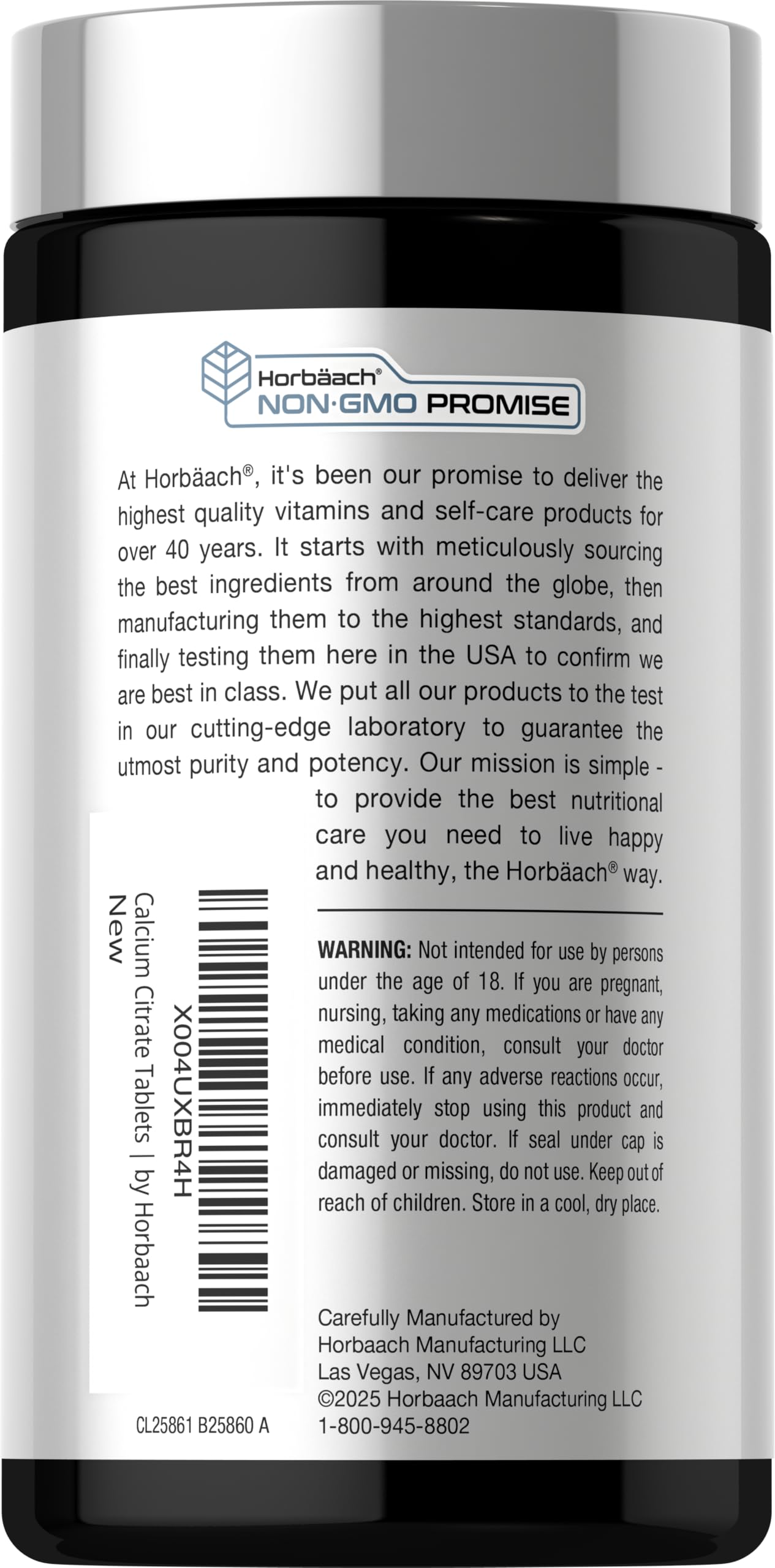 Horbäach Calcium Citrate with Vitamin D3 & Boron | 150 Tablets | Supplement for Men and Women | Vegan, Non-GMO, Gluten Free - Image 3