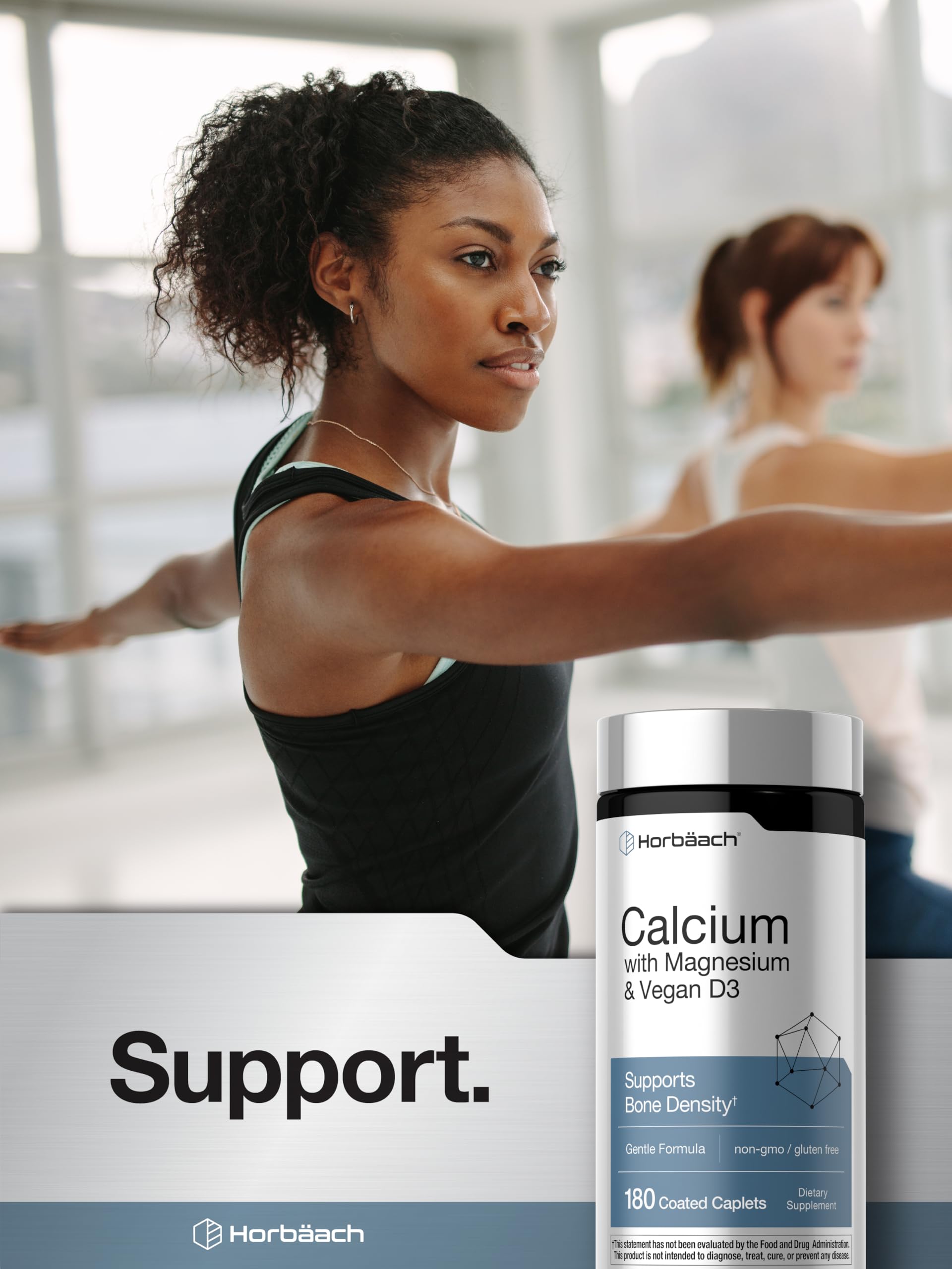 Horbäach Calcium Magnesium D3 | 180 Coated Caplets | Supports Bone Density | Supplement for Men and Women | Vegan, Non-GMO, Gluten Free - Image 6