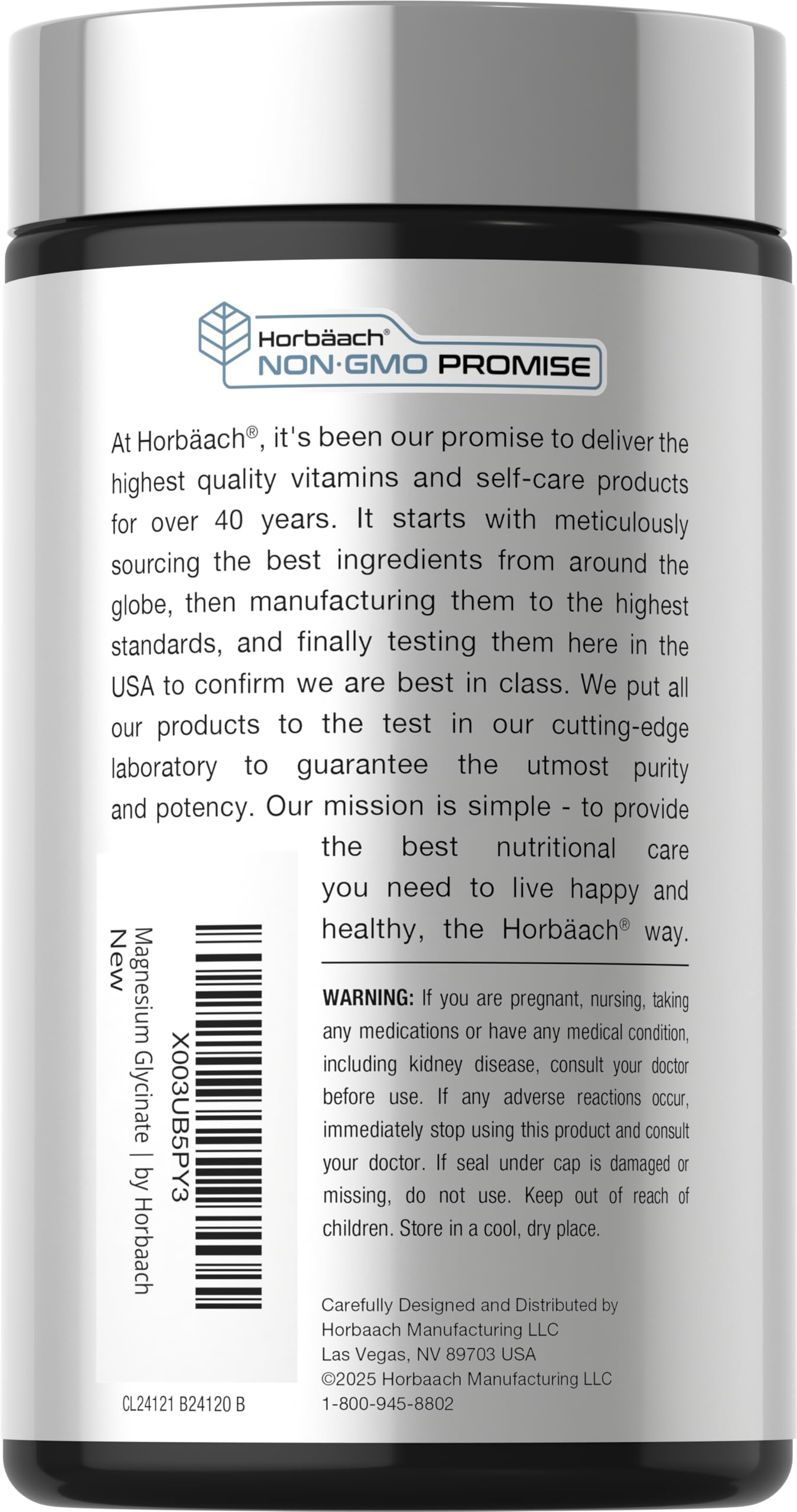 Horbäach Magnesium Glycinate | 250mg | 120 Softgels | Non-GMO and Gluten Free Supplement - Image 3