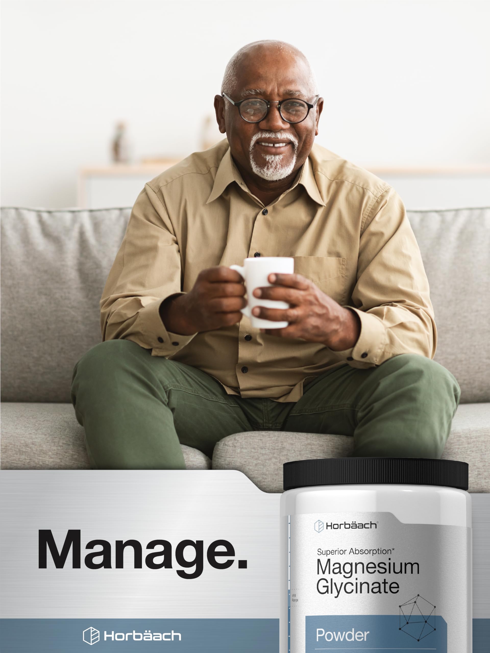 Horbäach Magnesium Glycinate Powder | 1 lb | Lemon Flavored | Superior Absorption | Non-GMO & Gluten Free - Image 7