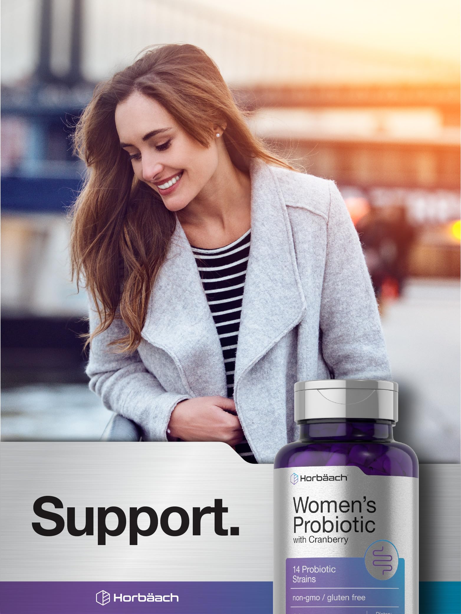 Horbäach Probiotic for Women with Cranberry | 90 Vegetarian Capsules | Dietary Supplement with 14 Probiotic Strains | Non-GMO, Gluten Free Supplement - Image 7