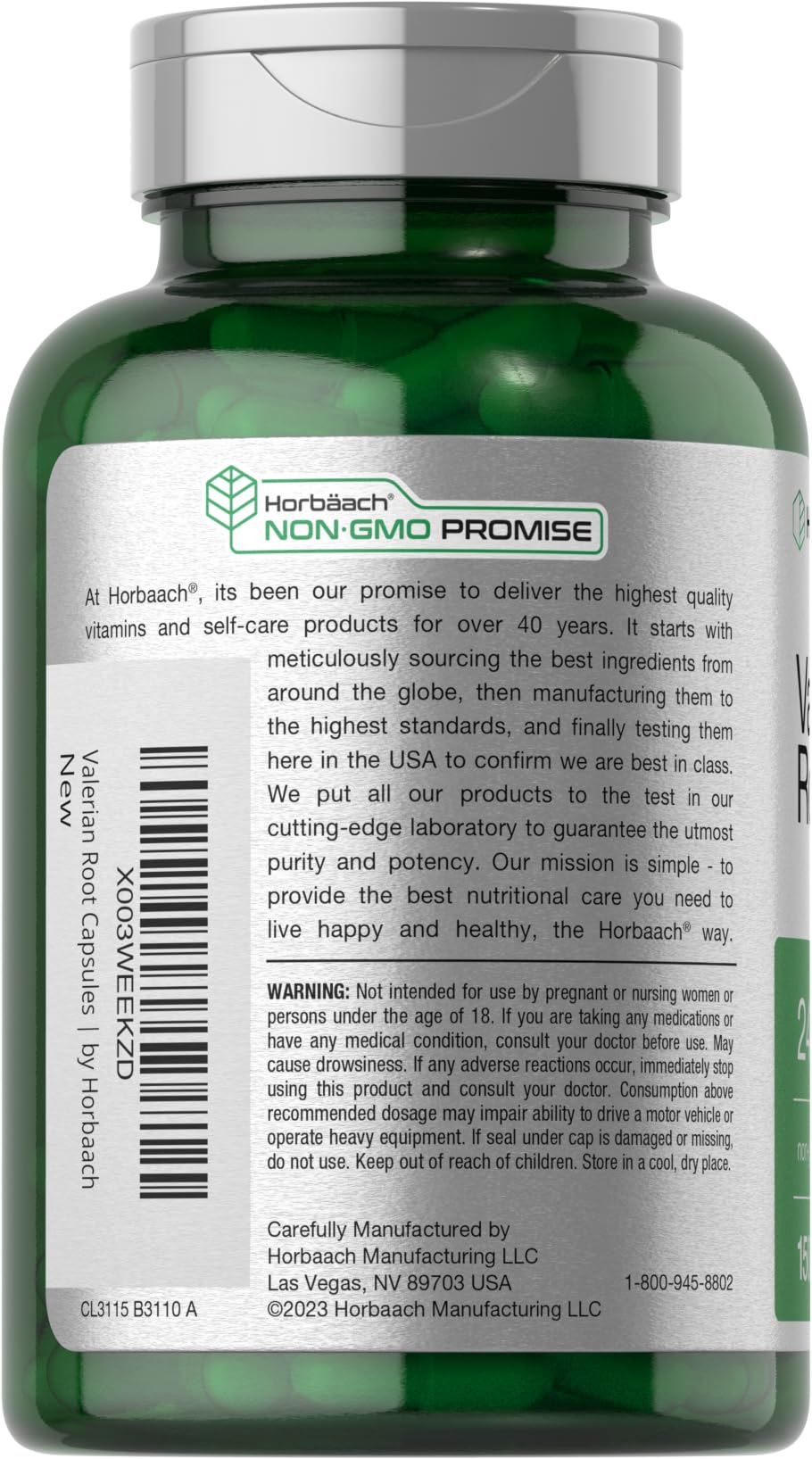 Horbäach Valerian Root Capsules | 150 Count | Extract Supplement | Non-GMO, Gluten Free - Image 3