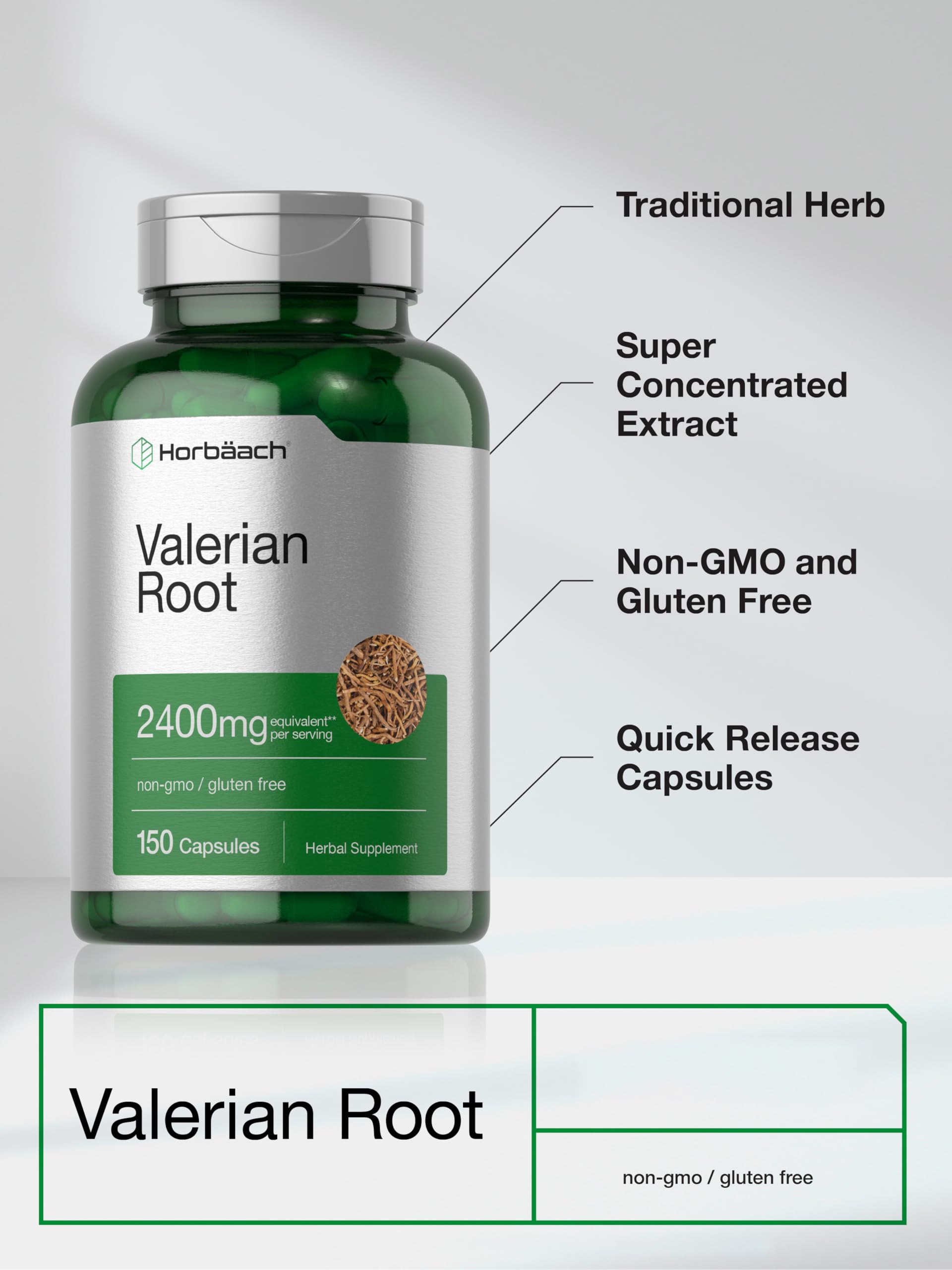 Horbäach Valerian Root Capsules | 150 Count | Extract Supplement | Non-GMO, Gluten Free - Image 4