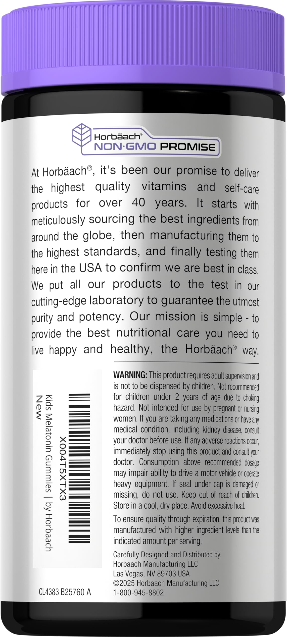 Horbaach Kids Melatonin & Magnesium | 120 Vegan Gummies | Berry Flavor | 100% Drug Free | Non-GMO and Gluten Free - Image 3