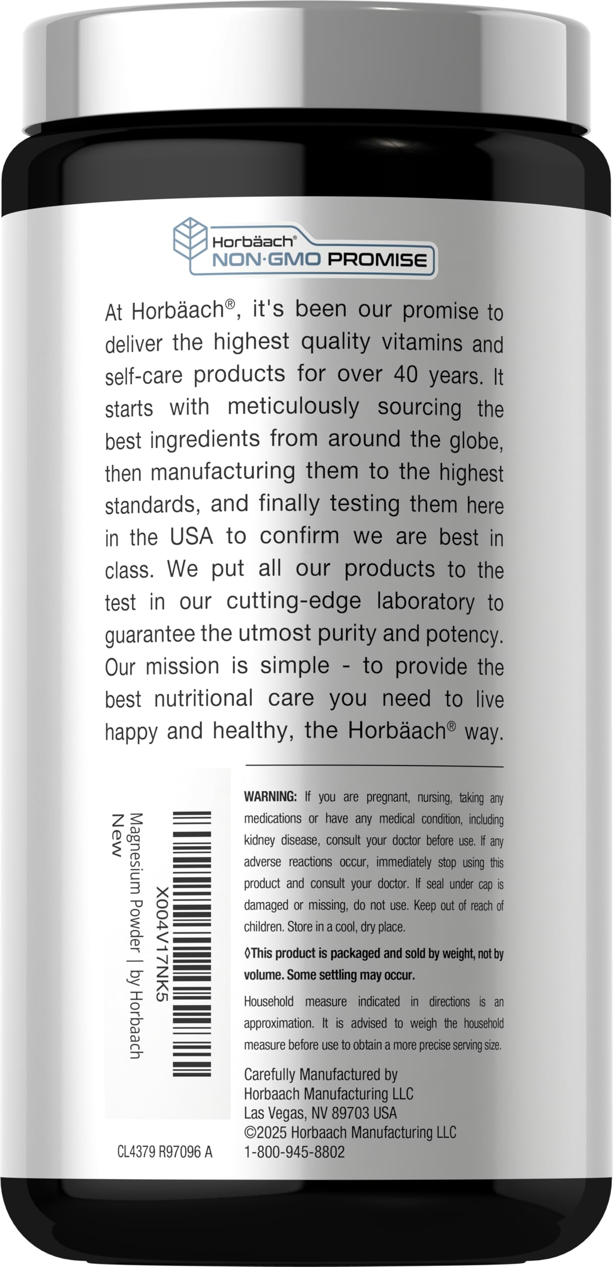 Horbaach Magnesium Citrate & Glycinate | 325 mg | 16 oz | Raspberry Lemon Flavored Drink Mix | Vegan, Non-GMO and Gluten Free - Image 3