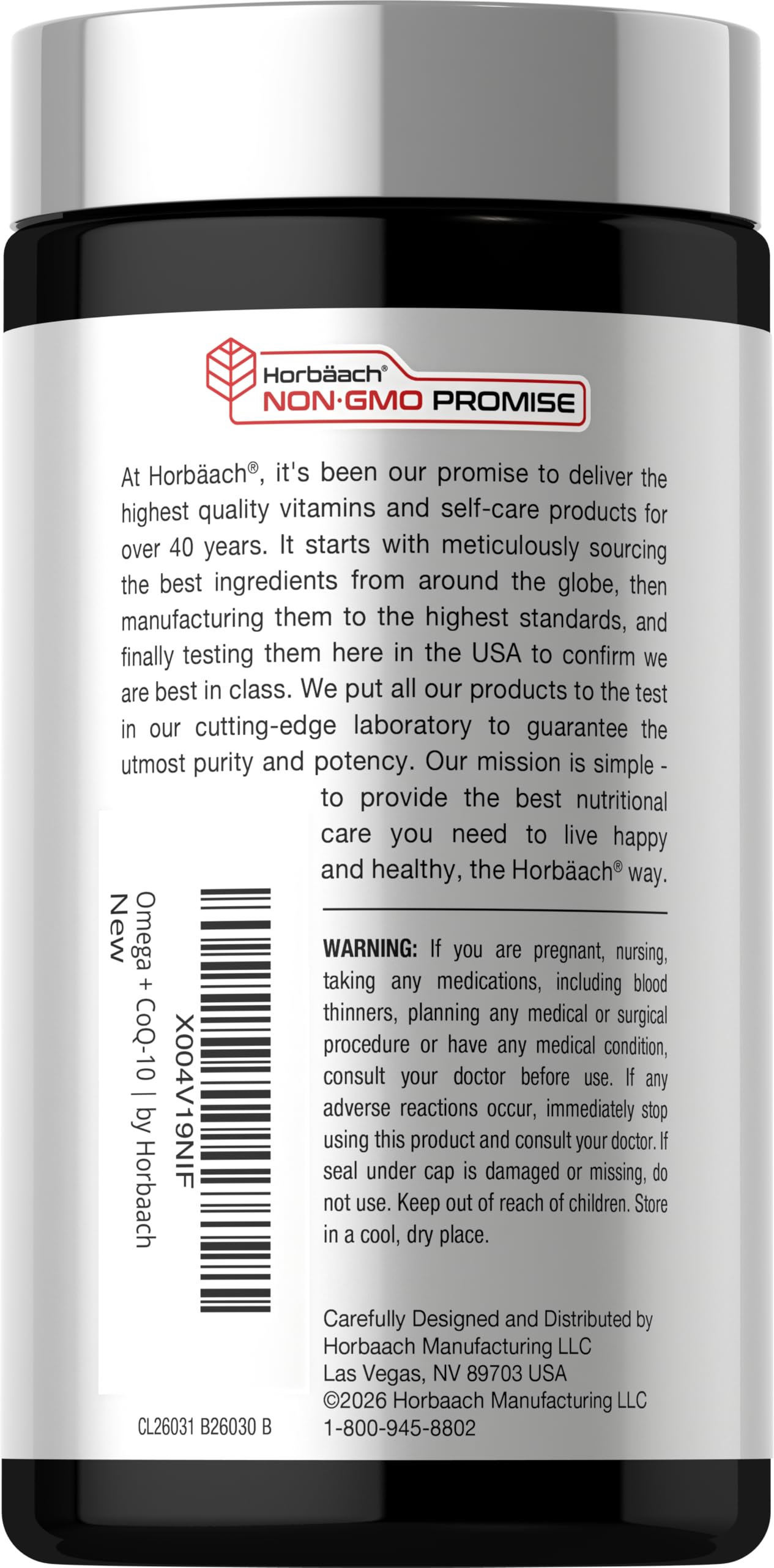 Horbaach Omega with CoQ-10 | 60 Softgels | 2030mg Fish Oil | 1280mg Omega-3s | Non-GMO, Gluten Free - Image 3