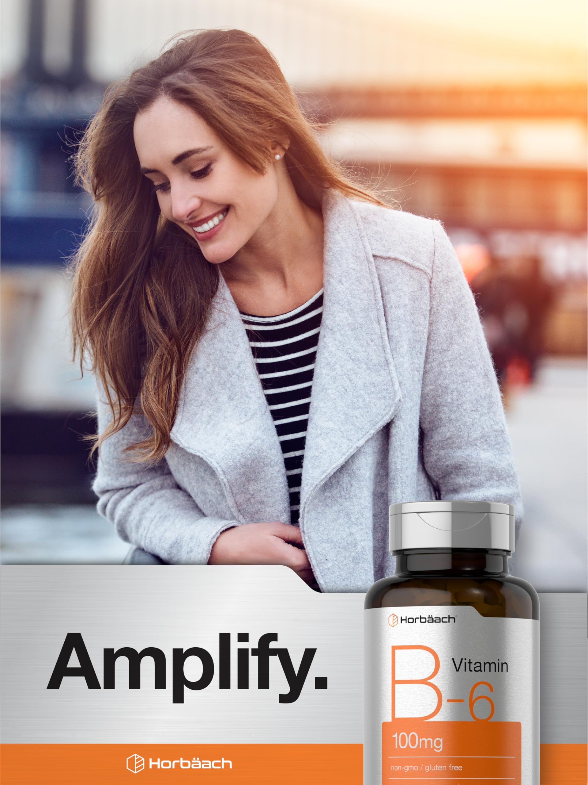 Horbaach Vitamin B6 100mg | 120 Tablets | Pyridoxine HCl | Vegetarian, Non-GMO & Gluten Free Supplement - Image 7